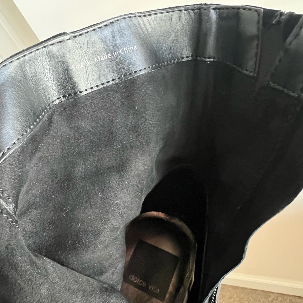 Dolce Vita Black Heeled Boots - Picture 7 of 8